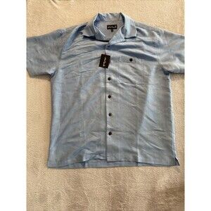 New After Dark Shirt Men's Large 16-16.5 Short Sleeve Single Needle Tailoring